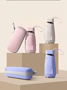 Small Folding Umbrella, Mini Pocket Waterproof Portable Travel Umbrella,Sun Umbrella Female Sunscreen UV Protection Sun And Rain Umbrella Two-In-One Mini Five-Fold Ultra-Light And Compact Portable,Mini Travel Umbrella, Small And Compact Portable Umbrella For Sunny And Rainy Days, Windproof Sunshade, 99% UV Protection, Suitable For Women And Men Umbrella For Women Umbrella Rainproof Windproof