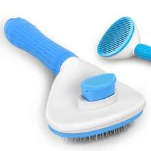 Pet Hair Remover Comb, One Click Hair Removal, Automatic Shedding Beauty Brush For Dogs, Cats - Blue - View 8