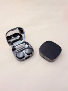 XIANG YU New Style Minimalist Macaron Color Contact Lens Case, Cosmetic Lens Box, 3D Heart Design, Portable And Compact Korean Version, Stylish And High-End Storage Box.School