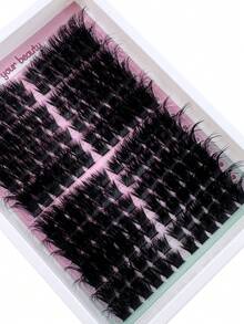 168pcs DIY Faux Mink Lashes 180D Fluffy Individual Eyelash Extensions, 5D Effect 0.07mm Curled Lash Extensions, Drama Lashes 10-18mm Mixed Tray, Makeup Tools, High Capacity Personal Lash Extensions, Suitable For Home Use, Suitable For Daily Makeup And Costume Play - D - 查看 4