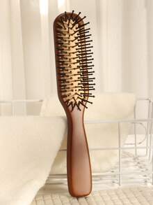 1pc Sandalwood Air Cushion Massage Hair Brush, Minimalist Long Handle Design With Soft Air Cushion, Scalp Massage Hair Brush For Men And Women - Multicolor - View 11