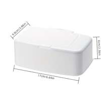 1/2PCS Portable Wet Wipe Dispenser - Square Plastic Tissue Holder For Car & Office, Bathroom Essentials, Christmas/Halloween Gift Decoration,Bathroom Storage,Toilet Roll Holder,Bathroom Accessories,Tissue Box Holder,Kitchen Accessories