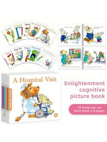 Hot Selling 10 Spanish Fairy Tales Storybooks Kids Love Short Reading Storybooks, Easy To Understand Bright Colors And Beautiful Patterns To Attract Children's Attention And Interest In Reading Free Up Parents' Hands Birthday Back To School Gift, 2PCS Spanish Storybooks And Word Alphabet Cards Combo Set