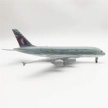 1/400 Scale 20cm Aircraft Qatar A380 Alloy Plane Model Plane Souvenir Gift - 白色 - 查看 4
