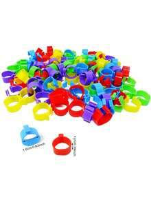 20/50/100 piezas de anillos para patas de pollo de colores aleatorios, bandas de plástico de colores para patas de aves de corral, hebillas para patas de pollo, pato, ganso, pavo, anillos para patas de paloma, marcas de identificación, adecuados para granjeros y criadores de aves de corral, etiquetas de identificación fáciles de usar, adecuados para la gestión e identificación de granjas, almacenamiento de cables de datos, adecuados para el almacenamiento de viajes