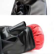1 Pair Boxing Gloves Adults Women Men Boxing Sanda Gloves Unisex Boxing Training Exercise Leather Gloves Sports Protection Mitts - Black - View 5