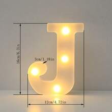 粉色 LED 字母與數字燈，亮面字母與數字發光裝飾燈，字母 A-Z、數字 0-9，仙女燈，Love，電池供電燈，最佳禮物，適用於聖誕節、房間、臥室、生日、派對、婚禮、情人節、牆面與週年慶派對 - 白色 - 查看 33