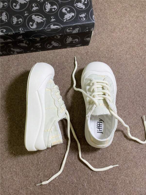 Jifffly Zapatillas casuales con caja de dedos y ajuste ancho, suela gruesa, cómodo calzado deportivo versátil de suela blanda unisex