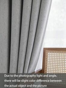 1 buc. Perdele opace cu ochiuri retro franceză, cu aspect simplu de in, pentru sufragerie sau dormitor