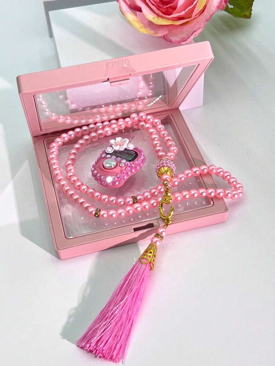 New Portable Finger Tally Counter With Flower Dot, Handheld Counter For Muslim Daily And Festival Occasions - Multicolor - View 1