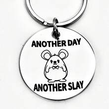 1 pieza Llavero de acero inoxidable con cita inspiradora, texto grabado clásico, forma redonda con clip de anillo, regalo ideal para novio/esposo en Navidad