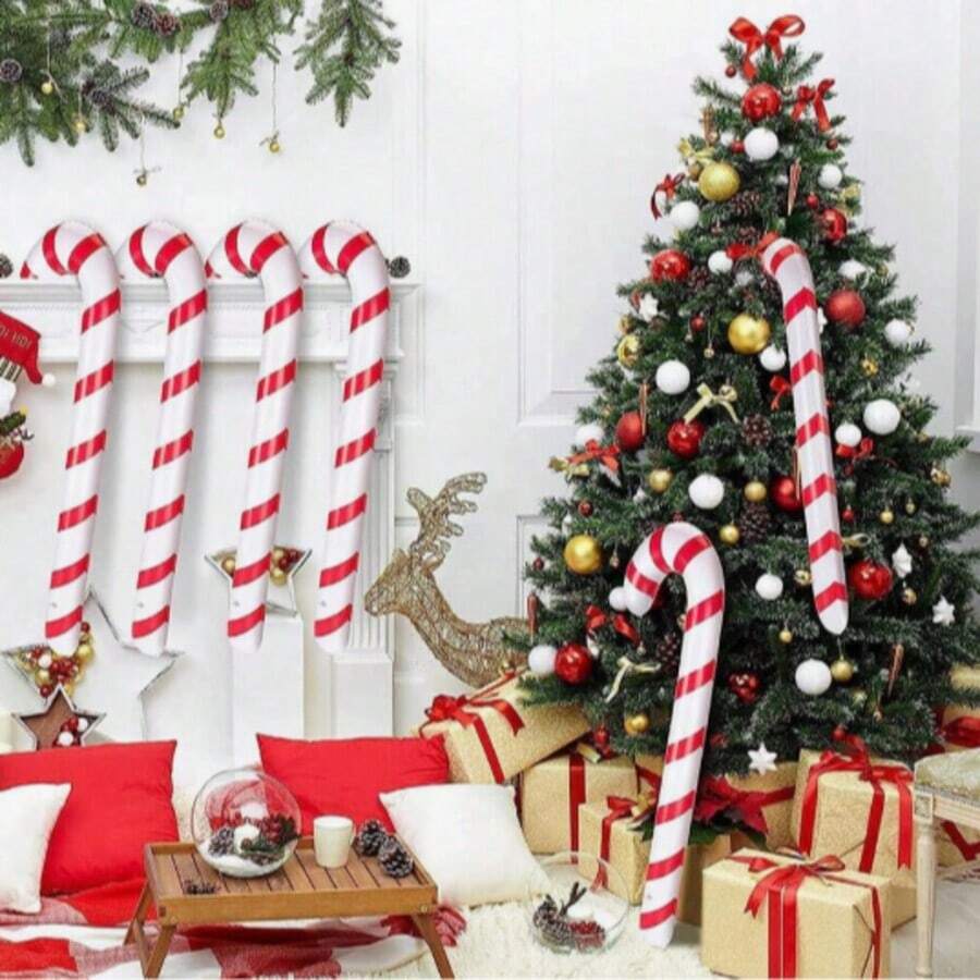 Outdoor Inflatable Christmas Candy Cane Balloons, Christmas Decoration Supplies, Christmas Home Decor Christmas Decorations Room Decor