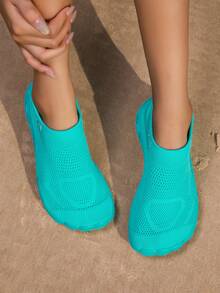 ZVB Barefoot-Friendly Water Shoes, Soft-Soled Women's Beach Shoes For Swimming, Diving, Outdoor Quick-Dry Summer Sandals, Fishing Water Shoes, Non-Slip & Breathable - Cadet Blue - View 10