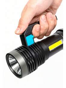 Linterna LED de Mano 2 en 1 Recargable 3W + COB - Negro - Ver 4