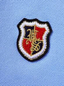 男童Polo衫，英伦风休闲长袖T恤，宽松版型，儿童春秋季新品 - 淺藍色 - 查看 4