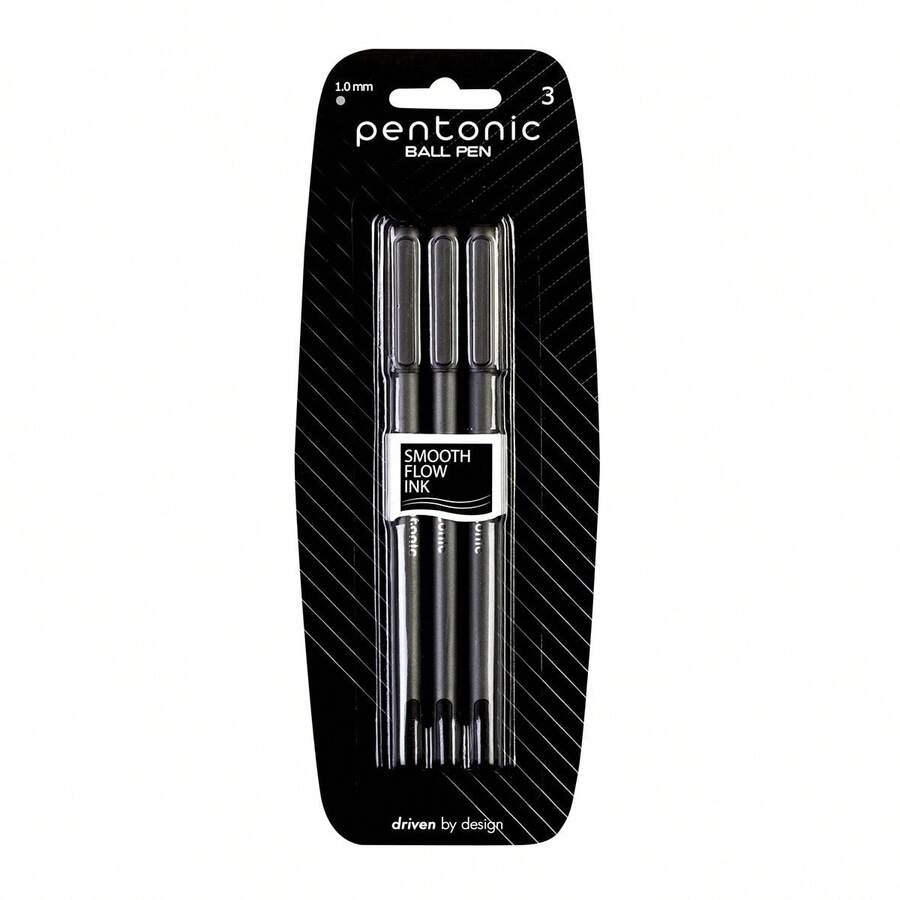 Bolígrafo Pentonic 01 mm Color Negro Blíster de 3 piezaS - Negro - Ver 1