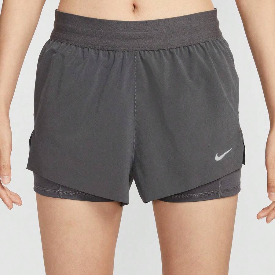 Nike 女士 AS W NK SWIFT DF MR 2N1 SHRT 梭织短裤 HJ5377-036 - 黑色 - 查看 1