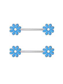 2 piezas Anillos para el pezón de 14G para mujeres, set de anillos para el pezón con barra de 16mm de acero quirúrgico con corazón de circonita y mariposa, joyería de piercing corporal lindo para San Valentín, Mamá, Madre, Día de la Madre, regalo
