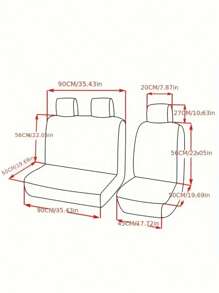 2+1 Seat Covers,Polyester Fiber,Easy To Install, Single And Double Car Seat Covers,Fits Most , Trucks, Truck Front Seat Covers,Protect Your Car Interior.