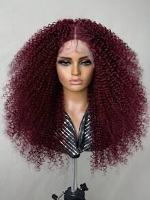 Perucas sintéticas Jerry Curl de 24 polegadas, perucas crespas e cacheadas para mulheres afro, 13x5x1,5, pretas, pré-depiladas, perucas de renda frontal Latisha para mulheres