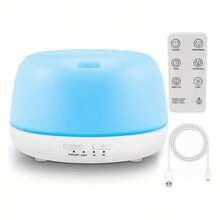 Essential Oil Diffuser, 300Ml Ultrasonic Oil Humidifier With 7 Color Lights 2 Mist Modes With Remote Control For Home, Office