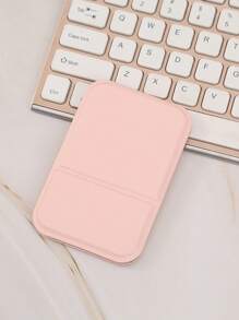 1pc Portable Makeup Mirror, Solid Color, Pu Leather, Simple, Portable, Foldable, Cute Pocket Mirror Best Gifts Birthday Graduation ,Pu Leather Small Mirror, Travel Mirror, Suitable For Gifts, Travel Essentials, Makeup Essentials, Easy To Store Christmas, Suitable For Holiday Gifts