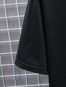 Camiseta casual para hombres con diseño de estampado de gallo - Negro - Ver 5