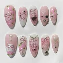 Heart Fake Nails-19