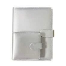 A5/迷你银色收藏册，PU封面，带20个PP补充袋，照片明信片收纳盒 - 銀色 - 查看 5