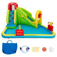 Lifezeal Inflatable Water Slide S Splash Pool Bounce House Without Blower - Multicolor - View 5