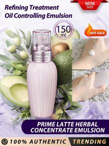 DECORTÉ DECORTE PRIME LATTE CONCENTRADO HERBAL 150ml / Emulsión de tratamiento refinador / Una emulsión controladora de aceite mezclada con 7 tipos de aceites botánicos combinados con tecnología de cápsulas para penetrar en profundidad y equilibrar los aceites y la humedad de la piel. Aceites ligeros, emolientes y nutritivos dejan la piel suave y lisa sin residuo pegajoso. - Emulsión 150ml - Ver 1
