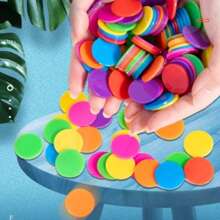 100/200pcs Counters, 1.9cm Acrylic Counting Chip Disc Mark, Suitable For Bingo Poker Game Tokens, Random Colors