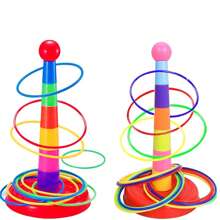 2025 夏季弹出式玩具！彩虹塑料圈投掷玩具 1 套 - 家庭户外游戏必备品（后院游戏/夏季玩具） - 彩色 - 查看 12