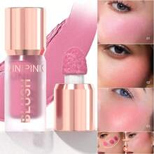 AINIPINK 1 件装液体腮红 - 轻盈优质，可叠加自然红晕，带有浆果色调，质地柔滑，适合脸颊和眼周，持久闪亮效果 - 非常适合情人节和母亲节的礼物 - 彩色 - 查看 4