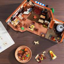 Street Pizza Restaurant Building Set, Pizzeria House Architecture Model With Retro Pizza Van, Home Decor Construction Building Block Gift For Adults Teens Boys Girls 12+ (1098PCS) - 彩色 - 查看 5