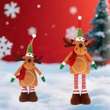1p Cute Christmas Reindeer Decorations To Decorate Your Holiday Decorations - Spread The Joy Of Christmas, Decorate Your Living Room With Exquisite Fashion, Suitable For Company Party Events, Halloween And Christmas, Must Choose Gifts