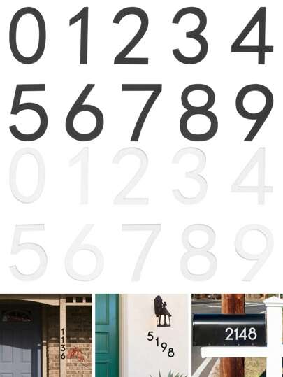 High Quality Standalone 3D Acrylic Mailbox Number Door Number Digits 0-9 Acrylic Door Address Sign Stickers, Self-Adhesive, , Weather-Resistant, Raised 3D Effect. Using These House Numbers Will Make Your Address Clearly Visible. Suitable For Various Places Such As Residences, Gardens, Mailboxes, Warehouses, Offices, Apartments, Hotels, Restaurants, Cafes, Parking Lots, Commercial Buildings, Etc.
