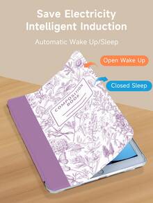 Ốp bảo vệ máy tính bảng họa tiết cây cỏ vẽ tay, tương thích với iPad 9.7/10.2/10.5/10.9/12.9/Pro 11 (thế hệ thứ 10), Galaxy Tab S6 Lite 10.4 inch, Kindle Paperwhite thế hệ thứ 12 (2024), Kindle thế hệ thứ 11 (2022), mềm mại, chống sốc, chân đế thông minh/chức năng tự động bật/tắt màn hình. - Nhiều màu - Xem 5