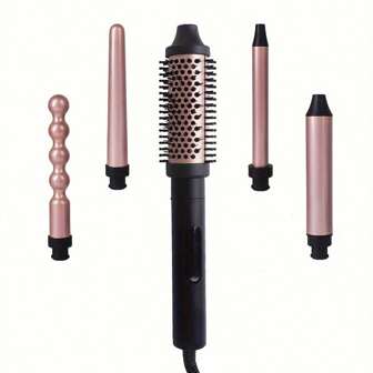 5-In-1 Ceramic Hair Curler, Multi-Size Curling Iron, No Crimp, Suitable For Styling And Special Occasions, Christmas Gift, Holiday Gift