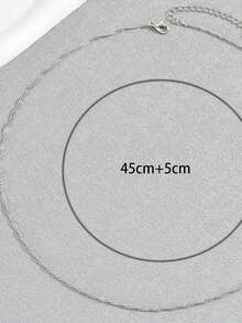 1件装女士时尚波浪纹项链，适合度假佩戴 - 銀色 - 查看 3