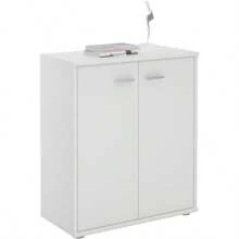 CAROMöbel Chest Of Drawers Sideboard Cabinet In White Sideboard With 2 Doors Including Shelf