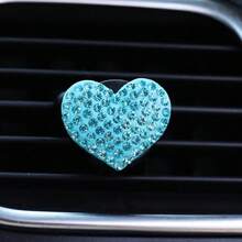 2 Stücke glänzende Liebes-Dekoration für Autobelüftung, Aromatherapie, Mittelkonsolen-Dekoration