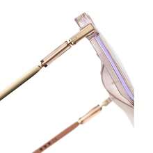 1pc Glasses, Prevent Visual Fatigue, For Computer, TV, Gaming And Smartphone Use, Transparent Lens Fashion Eyewear - Champagne - View 3