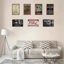 Iron Cat Metal Wall Decor - 12x8inch Vintage Wrought Iron Poster, Humorous Slogan "It's Okay, I'm Fine, Everything's Fine" - Suitable For Garage, Porch, Home, Cafe, Farmhouse Decoration - Multiple - View 6