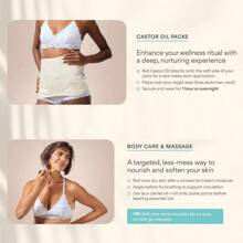 Organic Gold Castor Oil Roll-On With Rose Quartz | 100% Natural, Less Mess Castor Oil Pack For Skin, Eyebrows, Eyelashes And Hair | Hexane Free | Cold Pressed [50 Ml (1.7 Oz)]