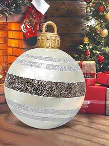 60cm riesiger aufblasbarer Weihnachtsdekorations-Ball - wetterfestes PVC-Material, nicht aufgeladen, ohne Strom, perfekt für Outdoor-Feiertags-Garten, Rasen, Veranda, Oster-Dekoration - 1 Stück - Übersicht 9