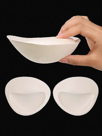 2pcs Thick Bra Pads, Compact Removable & Washable Push-Up Bra Inserts, Increase Bust Thickness, Bra & Lingerie Accessories, Suitable For Women With Sagging Or Small Breasts