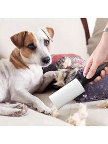 60张/卷超强粘性宠物毛发去除滚筒：强力粘合剂，可清洁衣物和家具上的猫狗毛发