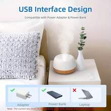 Essential Oil Diffuser, 300Ml Ultrasonic Oil Humidifier With 7 Color Lights 2 Mist Modes With Remote Control For Home, Office