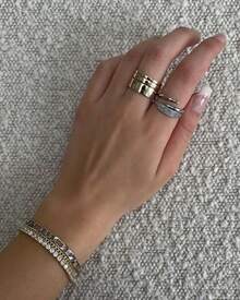 14K Gold Plated Z Ircon Bracelet Exquisite Bracelet Square Zirconia Bracelet Crystal Tennis Bracelet Fashion Accessories - 銀色 - 查看 5